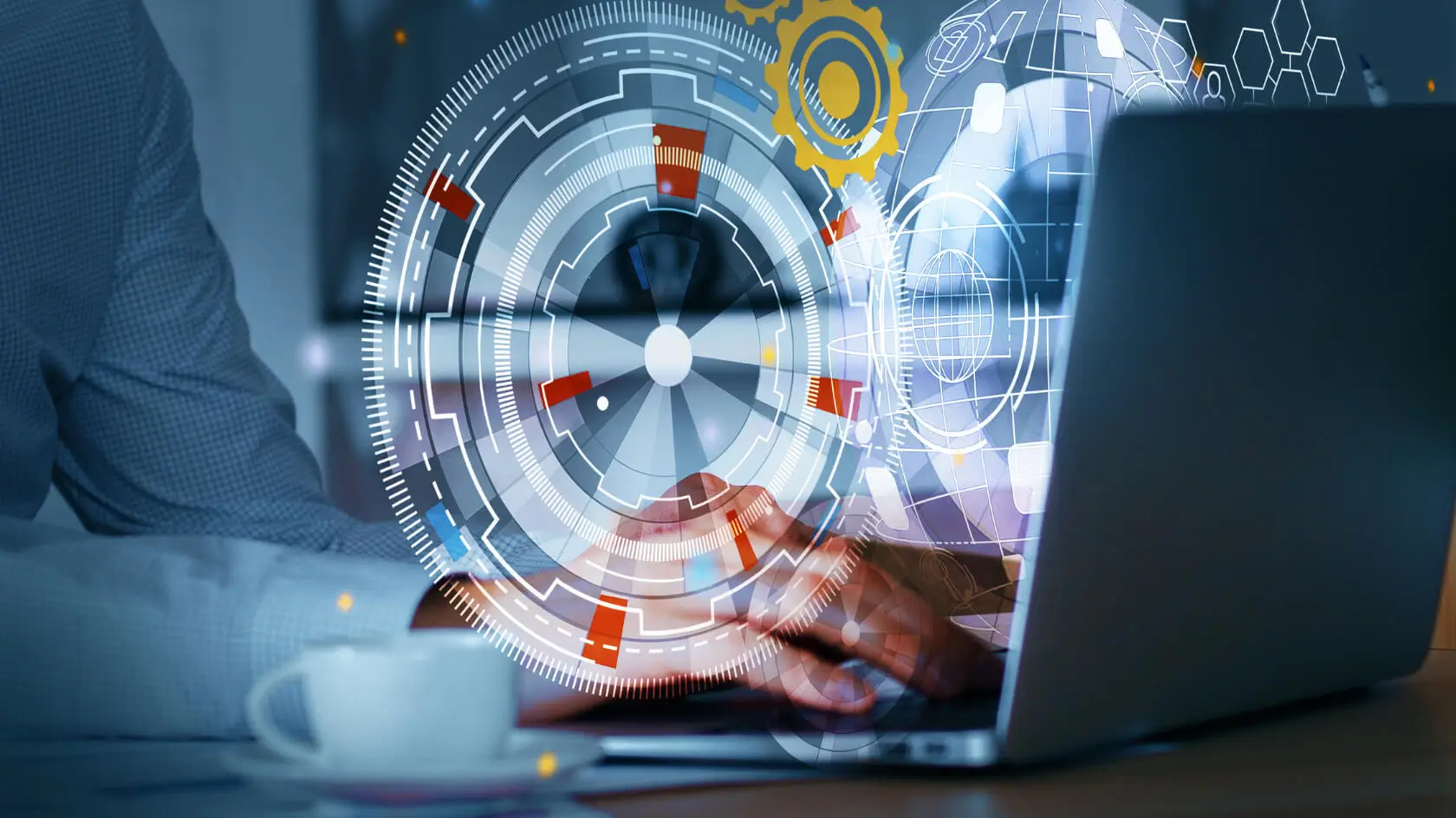 Business owner using cloud accounting software in Edinburgh
